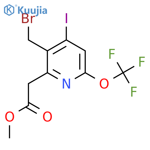 Methyl 3-(bromomethyl)-4-iodo-6-(trifluoromethoxy)pyridine-2-acetate structure