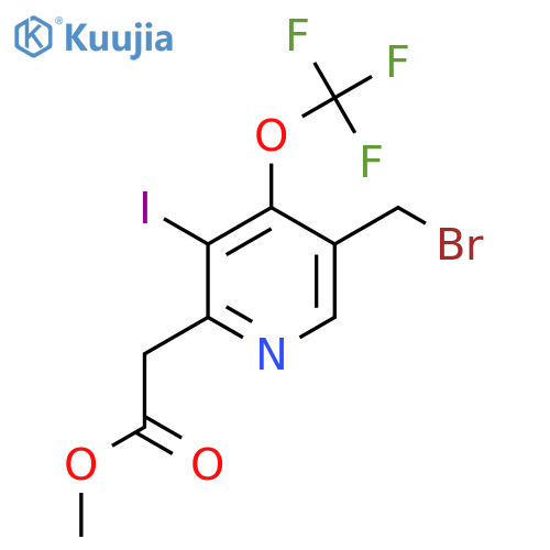 Methyl 5-(bromomethyl)-3-iodo-4-(trifluoromethoxy)pyridine-2-acetate structure