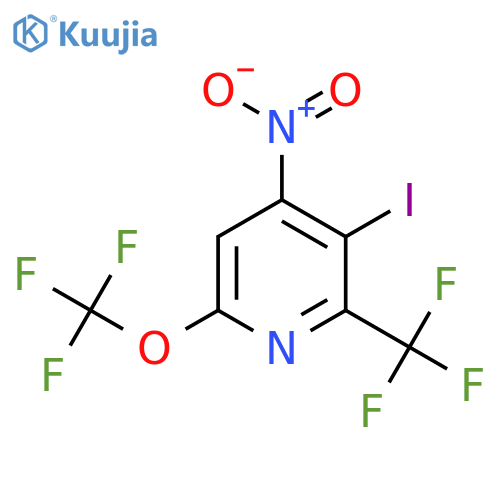 3-Iodo-4-nitro-6-(trifluoromethoxy)-2-(trifluoromethyl)pyridine structure