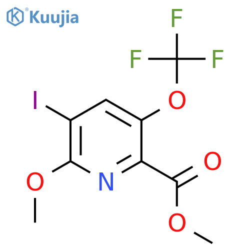 Methyl 3-iodo-2-methoxy-5-(trifluoromethoxy)pyridine-6-carboxylate structure