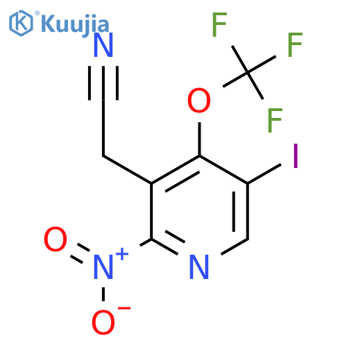 5-Iodo-2-nitro-4-(trifluoromethoxy)pyridine-3-acetonitrile structure