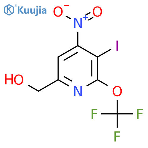 3-Iodo-4-nitro-2-(trifluoromethoxy)pyridine-6-methanol structure