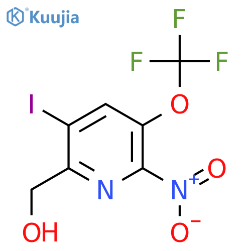 5-Iodo-2-nitro-3-(trifluoromethoxy)pyridine-6-methanol structure