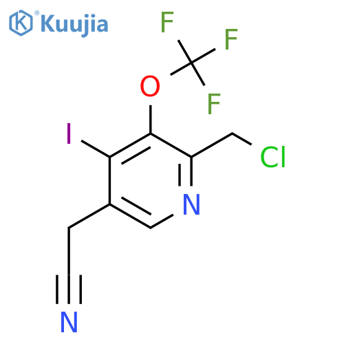 2-(Chloromethyl)-4-iodo-3-(trifluoromethoxy)pyridine-5-acetonitrile structure