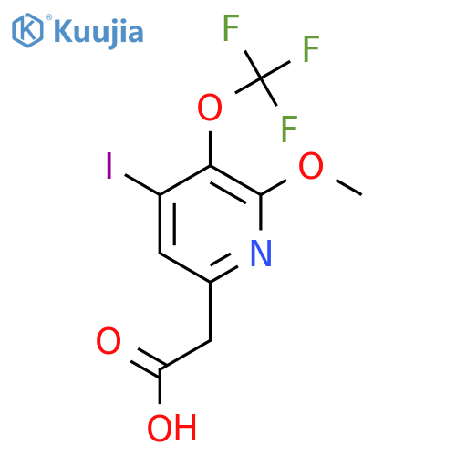 4-Iodo-2-methoxy-3-(trifluoromethoxy)pyridine-6-acetic acid structure