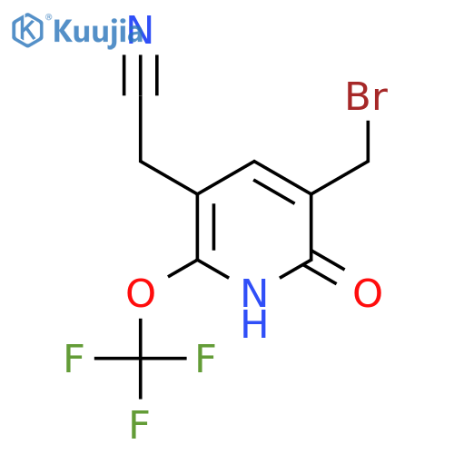 3-(Bromomethyl)-2-hydroxy-6-(trifluoromethoxy)pyridine-5-acetonitrile structure