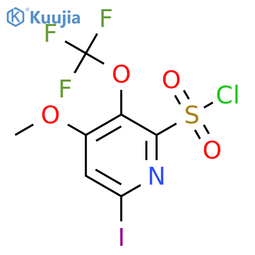 6-Iodo-4-methoxy-3-(trifluoromethoxy)pyridine-2-sulfonyl chloride structure