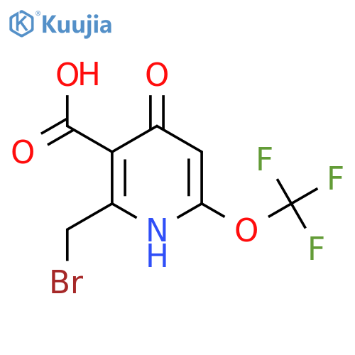 2-(Bromomethyl)-4-hydroxy-6-(trifluoromethoxy)pyridine-3-carboxylic acid structure