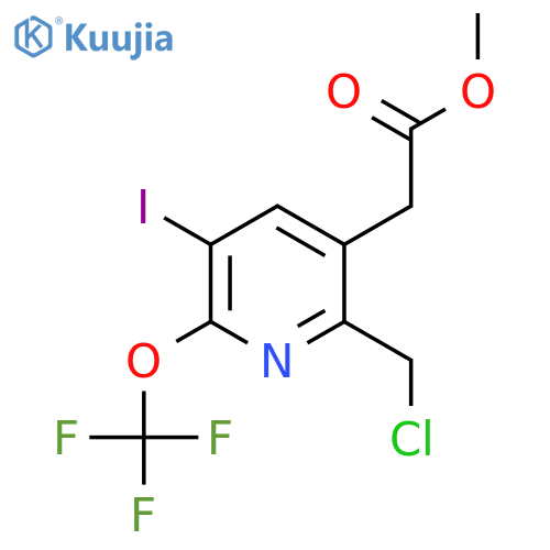 Methyl 2-(chloromethyl)-5-iodo-6-(trifluoromethoxy)pyridine-3-acetate structure