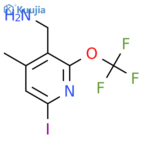 3-(Aminomethyl)-6-iodo-4-methyl-2-(trifluoromethoxy)pyridine structure