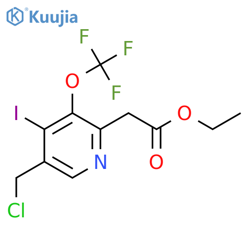 Ethyl 5-(chloromethyl)-4-iodo-3-(trifluoromethoxy)pyridine-2-acetate structure