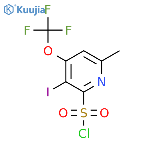 3-Iodo-6-methyl-4-(trifluoromethoxy)pyridine-2-sulfonyl chloride structure