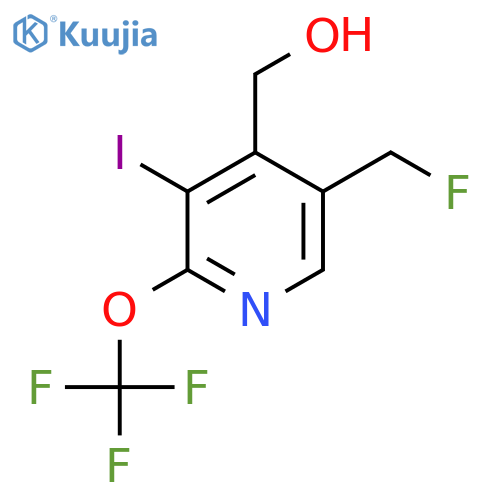 5-(Fluoromethyl)-3-iodo-2-(trifluoromethoxy)pyridine-4-methanol structure
