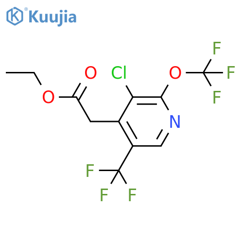 Ethyl 3-chloro-2-(trifluoromethoxy)-5-(trifluoromethyl)pyridine-4-acetate structure