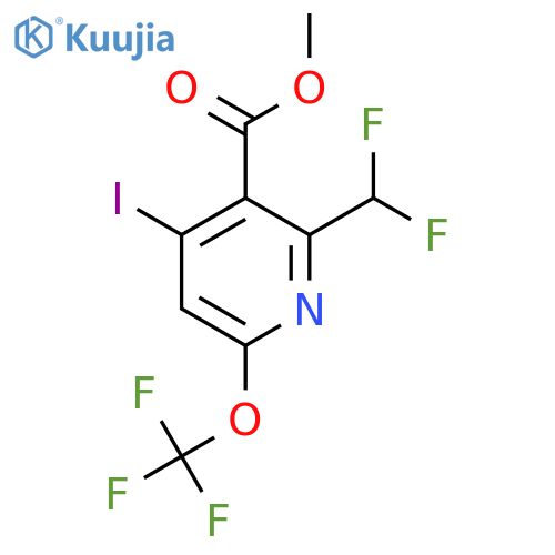 Methyl 2-(difluoromethyl)-4-iodo-6-(trifluoromethoxy)pyridine-3-carboxylate structure