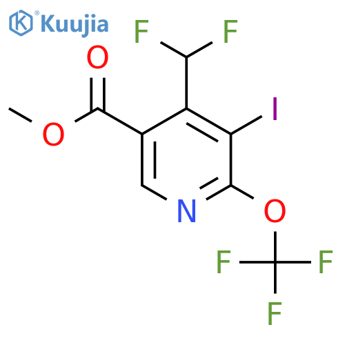 Methyl 4-(difluoromethyl)-3-iodo-2-(trifluoromethoxy)pyridine-5-carboxylate structure