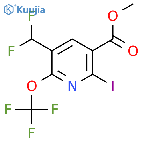 Methyl 3-(difluoromethyl)-6-iodo-2-(trifluoromethoxy)pyridine-5-carboxylate structure