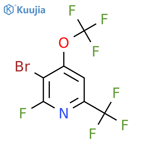 3-Bromo-2-fluoro-4-(trifluoromethoxy)-6-(trifluoromethyl)pyridine structure