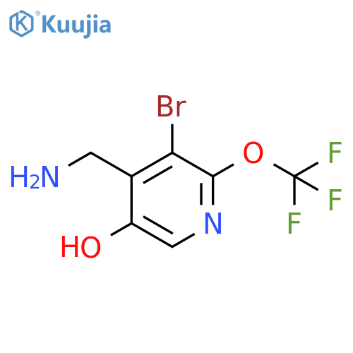4-(Aminomethyl)-3-bromo-5-hydroxy-2-(trifluoromethoxy)pyridine structure