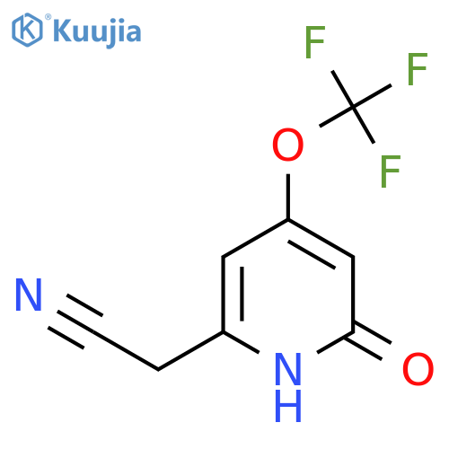 2-Hydroxy-4-(trifluoromethoxy)pyridine-6-acetonitrile structure