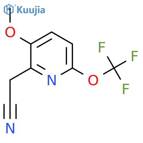 3-Methoxy-6-(trifluoromethoxy)pyridine-2-acetonitrile structure