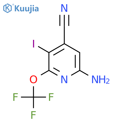 6-Amino-4-cyano-3-iodo-2-(trifluoromethoxy)pyridine structure