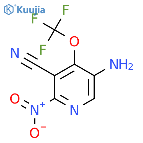 5-Amino-3-cyano-2-nitro-4-(trifluoromethoxy)pyridine structure