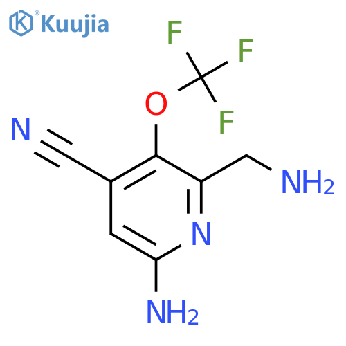 6-Amino-2-(aminomethyl)-4-cyano-3-(trifluoromethoxy)pyridine structure