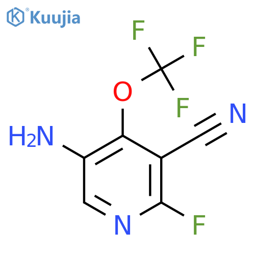 5-Amino-3-cyano-2-fluoro-4-(trifluoromethoxy)pyridine structure