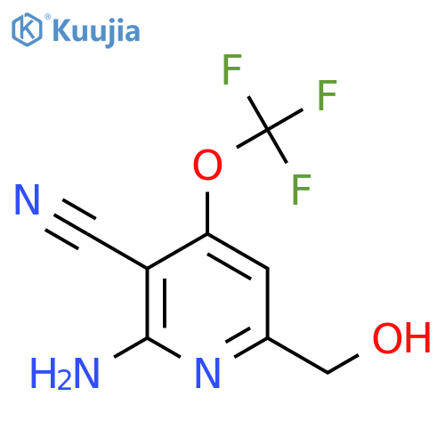 2-Amino-3-cyano-4-(trifluoromethoxy)pyridine-6-methanol structure