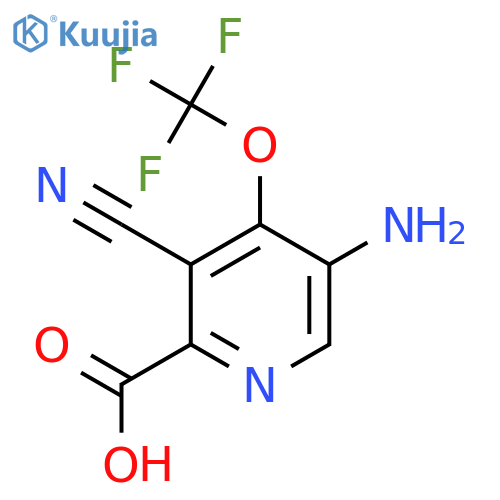 5-Amino-3-cyano-4-(trifluoromethoxy)pyridine-2-carboxylic acid structure