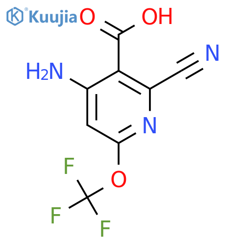 4-Amino-2-cyano-6-(trifluoromethoxy)pyridine-3-carboxylic acid structure