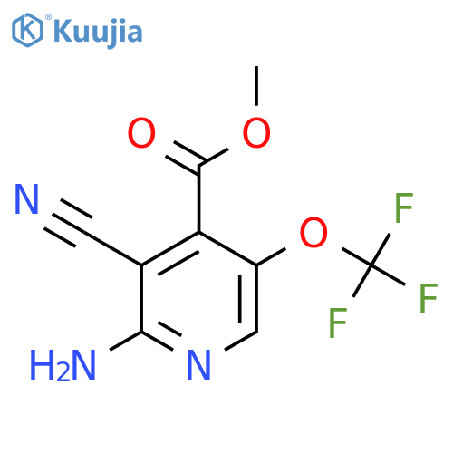 Methyl 2-amino-3-cyano-5-(trifluoromethoxy)pyridine-4-carboxylate structure