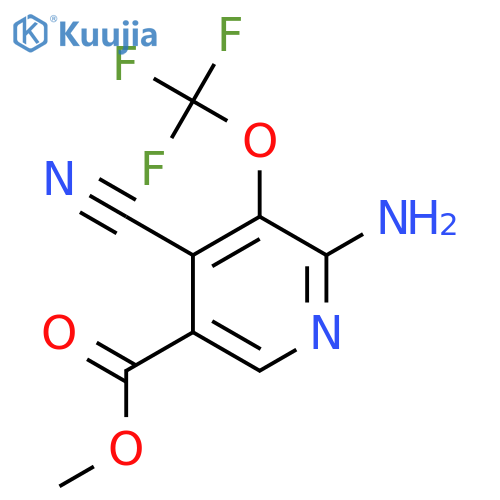 Methyl 2-amino-4-cyano-3-(trifluoromethoxy)pyridine-5-carboxylate structure