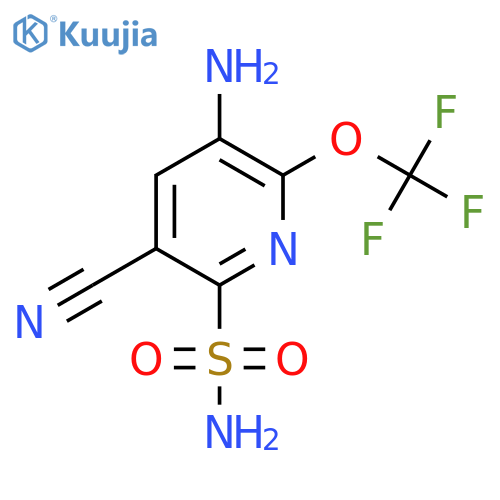 3-Amino-5-cyano-2-(trifluoromethoxy)pyridine-6-sulfonamide structure