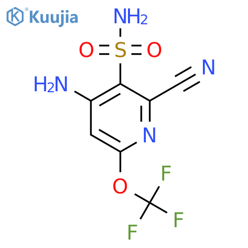 4-Amino-2-cyano-6-(trifluoromethoxy)pyridine-3-sulfonamide structure
