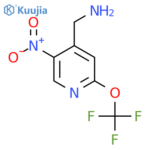 4-(Aminomethyl)-5-nitro-2-(trifluoromethoxy)pyridine structure