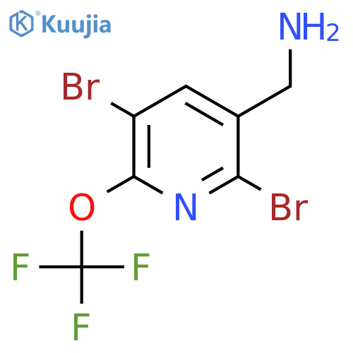 3-(Aminomethyl)-2,5-dibromo-6-(trifluoromethoxy)pyridine structure