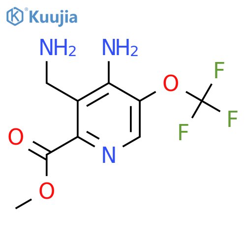 Methyl 4-amino-3-(aminomethyl)-5-(trifluoromethoxy)pyridine-2-carboxylate structure