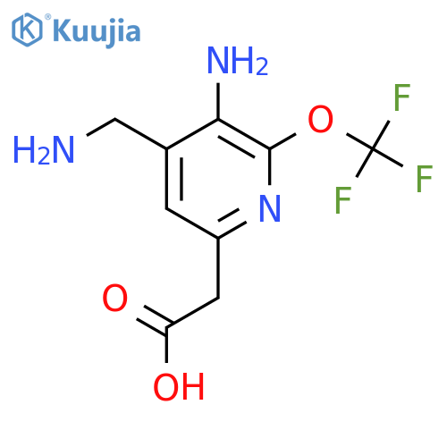 3-Amino-4-(aminomethyl)-2-(trifluoromethoxy)pyridine-6-acetic acid structure