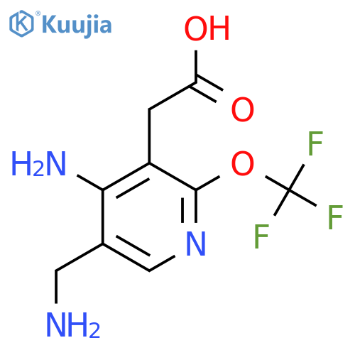 4-Amino-5-(aminomethyl)-2-(trifluoromethoxy)pyridine-3-acetic acid structure