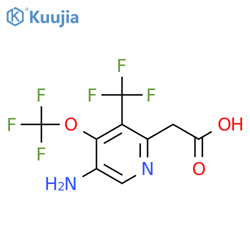 5-Amino-4-(trifluoromethoxy)-3-(trifluoromethyl)pyridine-2-acetic acid structure
