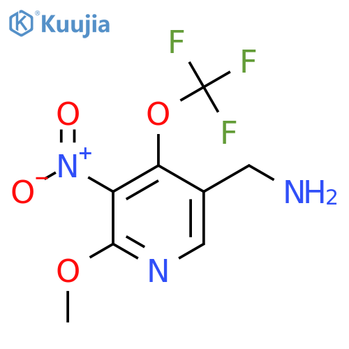 5-(Aminomethyl)-2-methoxy-3-nitro-4-(trifluoromethoxy)pyridine structure