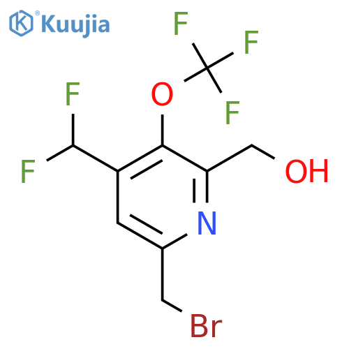 6-(Bromomethyl)-4-(difluoromethyl)-3-(trifluoromethoxy)pyridine-2-methanol structure