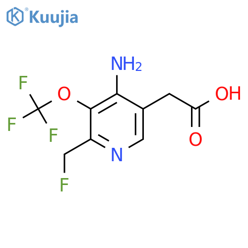 4-Amino-2-(fluoromethyl)-3-(trifluoromethoxy)pyridine-5-acetic acid structure