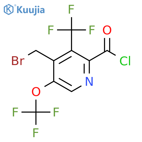 4-(Bromomethyl)-5-(trifluoromethoxy)-3-(trifluoromethyl)pyridine-2-carbonyl chloride structure
