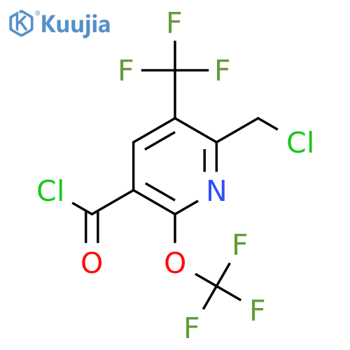 2-(Chloromethyl)-6-(trifluoromethoxy)-3-(trifluoromethyl)pyridine-5-carbonyl chloride structure