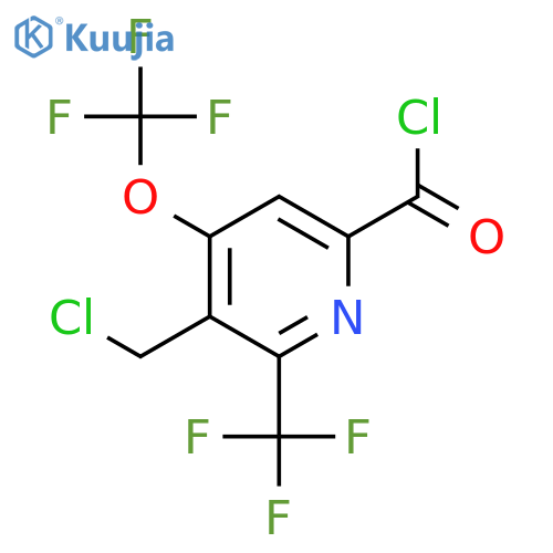 3-(Chloromethyl)-4-(trifluoromethoxy)-2-(trifluoromethyl)pyridine-6-carbonyl chloride structure