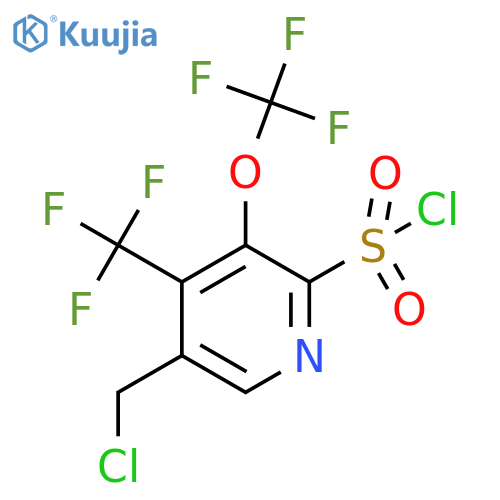 5-(Chloromethyl)-3-(trifluoromethoxy)-4-(trifluoromethyl)pyridine-2-sulfonyl chloride structure