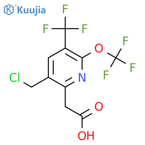 5-(Chloromethyl)-2-(trifluoromethoxy)-3-(trifluoromethyl)pyridine-6-acetic acid structure